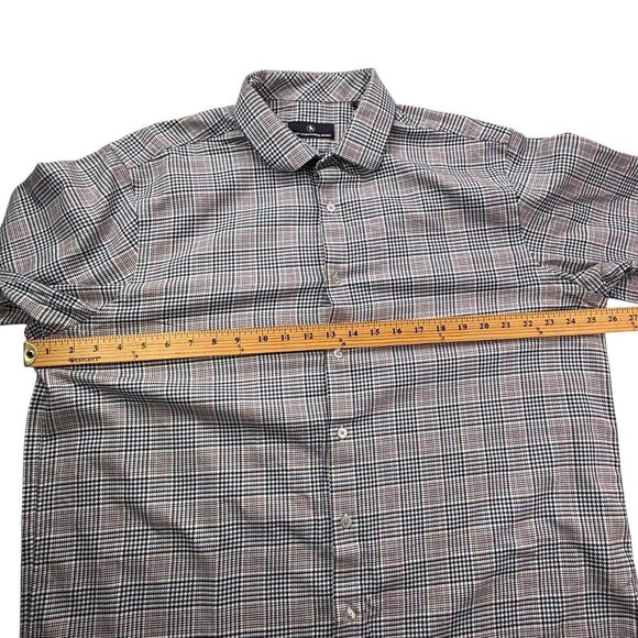 Hart Schaffner Marx Men's XL Plaid Long Sleeve Button Front Cotton Shirt - Picture 8 of 16